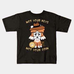 not your keys not your coin poodle Kids T-Shirt